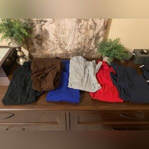 J.Crew Feather Jersey Turtlenecks - Set of 6